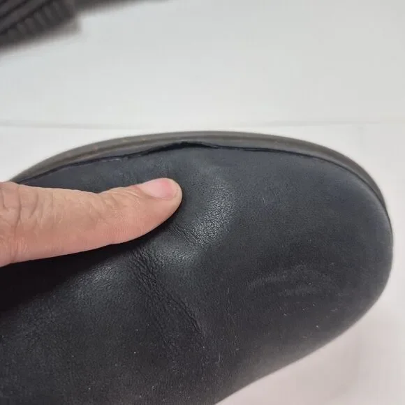 Ugg Australia Women's Strap Black Leather Waterproof Boot 1005269 Size 11 - Picture 5 of 11